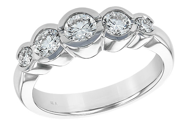 B129-96400: LDS WED RING 1.00 TW