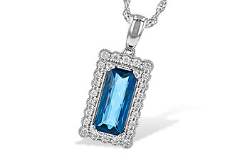 C227-25464: NECK 1.55 LONDON BLUE TOPAZ 1.70 TGW