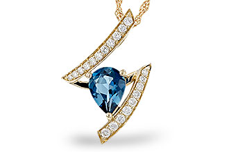 D311-73664: NECK 1.04 LONDON BLUE TOPAZ 1.23 TGW (8x6MM)