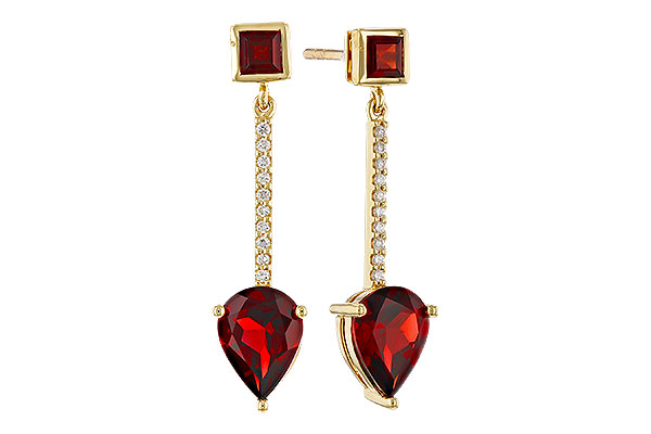 D311-74555: EARRINGS 2.70 TW GARNET 2.77 TGW