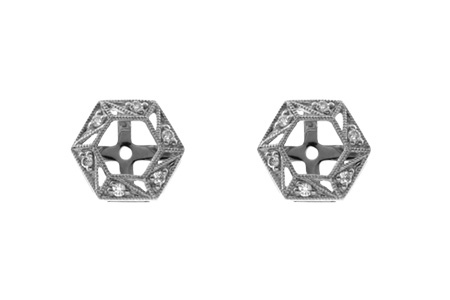 F037-26373: EARRING JACKETS .08 TW (FOR 0.50-1.00 CT TW STUDS)